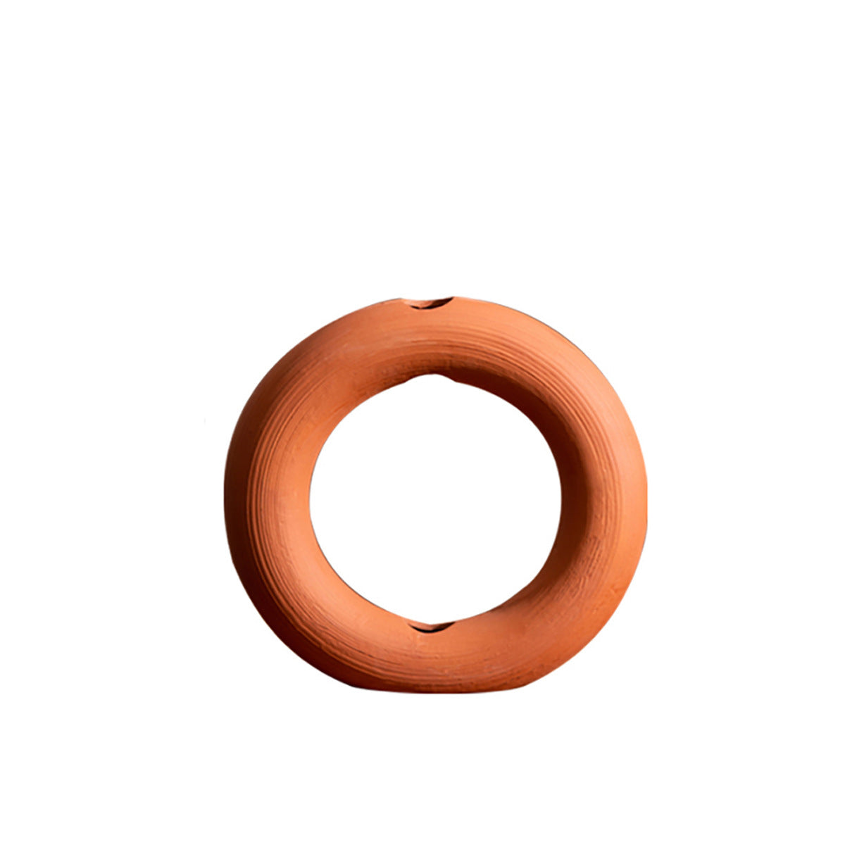Round Red Clay Vase Home Counter Decoration Handicraft