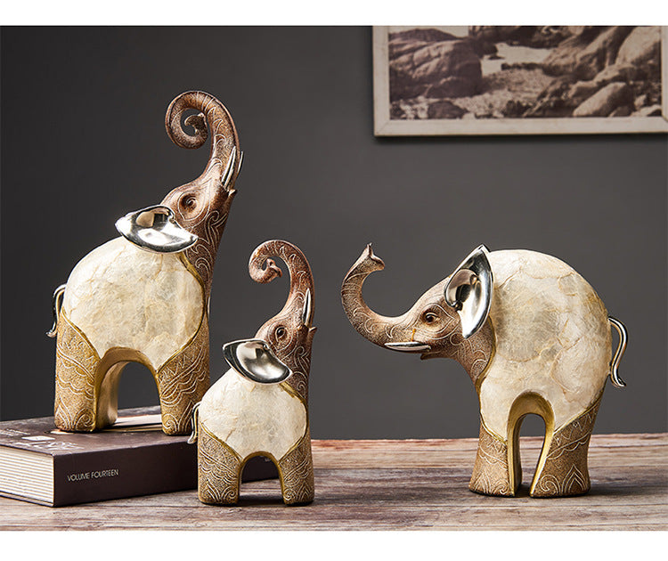 Creative Light Luxury Style Resin Elephant Craft Decoration Study Office