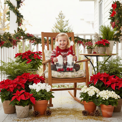 2PCS Set Christmas Gnome Decorations 5.9x4.5x15in Adorable Holiday Tabletop Ornaments Perfect For Party Gifts & Home Display