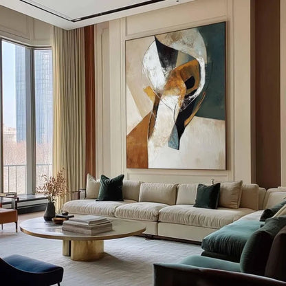 Abstract Handmade Oil Painting Wabi Sabi Textured Hand Painted Painting Wall Art Minimalist Canvas For Home Decor No Frame