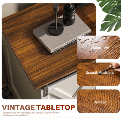 65-inch Solid Wood TV Cabinet With Double-layer Storage Space Sliding Door, Modern Living Room Furniture