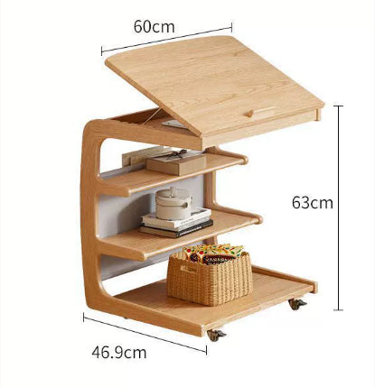 Movable Living Room With Wheels Side Cabinet Bedside Supporter