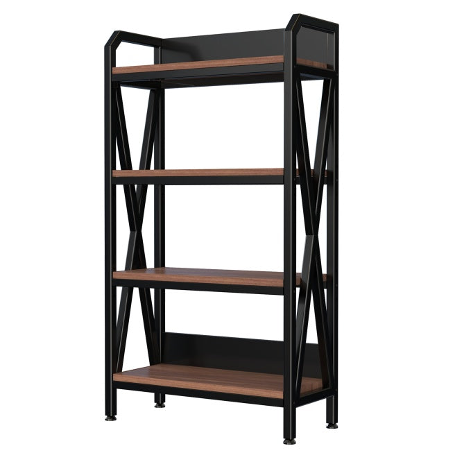 56.30'' Bakers Rack 4-Level Storage Shelves Metal And Wooden Kitchen Shelves, Kitchen Organizers And Storage, For Garage, Pantry, Bathroom, Closet ,33.50'' Length