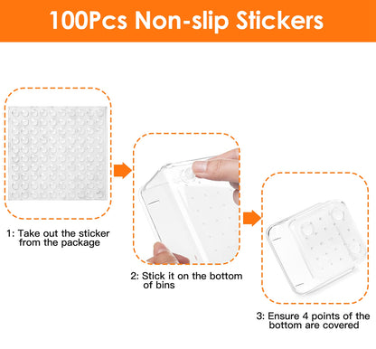 25Pcs Clear Plastic Drawer Organizers Set 4 Sizes Desk Drawer Dividers Trays Storage Bins For Vanity Cabinet Makeup Bathroom Office Kitchen Bedroom Jewelry