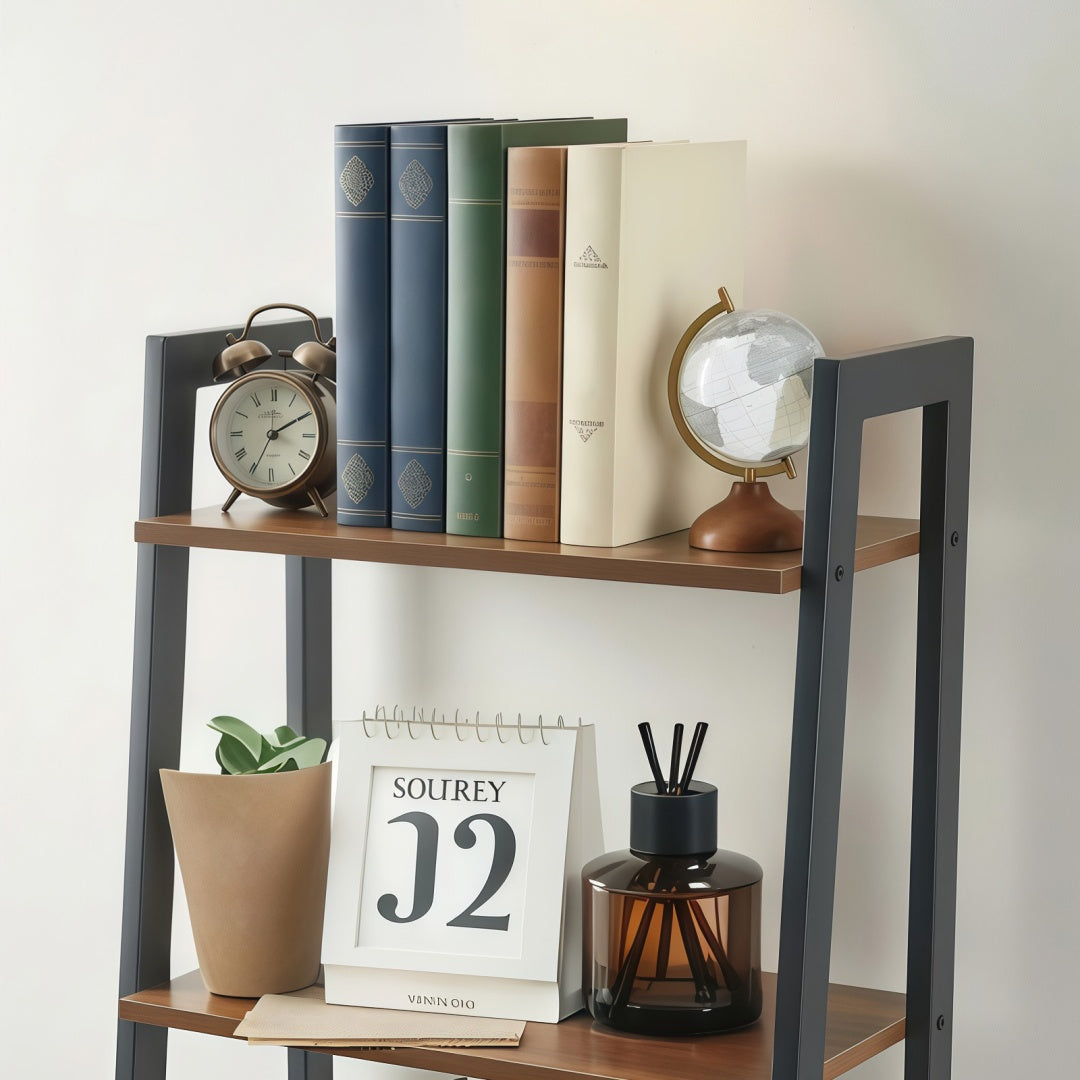 4-Tier Ladder Shelf, Bookcase Storage & Display Shelf