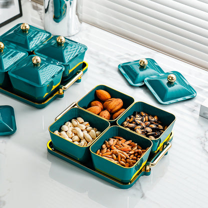 Nordic Light Luxury Grid Snack Dish Home KTV Club