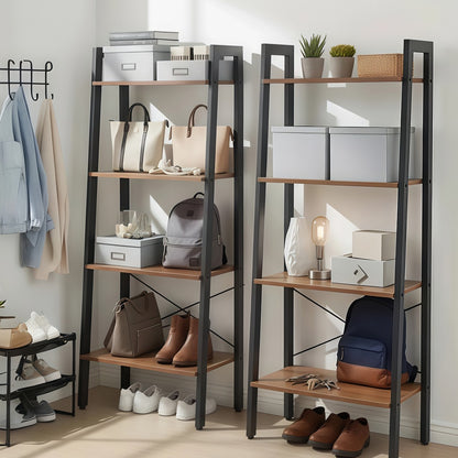 4-Tier Ladder Shelf, Bookcase Storage & Display Shelf
