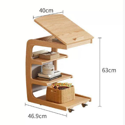 Movable Living Room With Wheels Side Cabinet Bedside Supporter